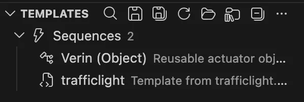 Built-in library of reusable industrial templates